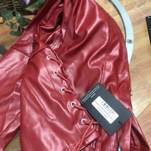 Lace up detail trousers